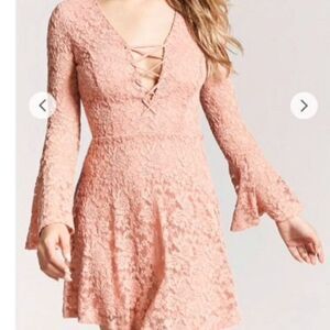Forever 21 Pink lace mini dress.Size S